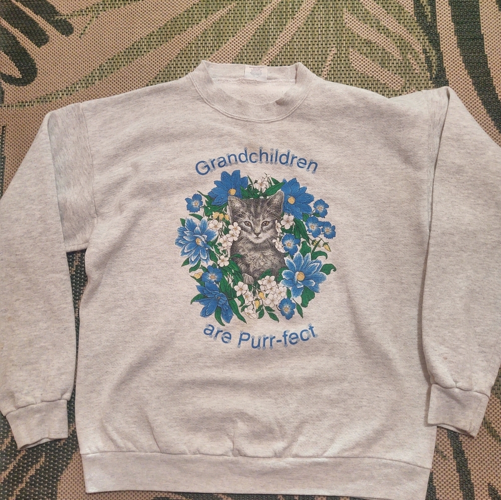 Vintage Grandchildren Are Perr Fect sweater MADE in the USA